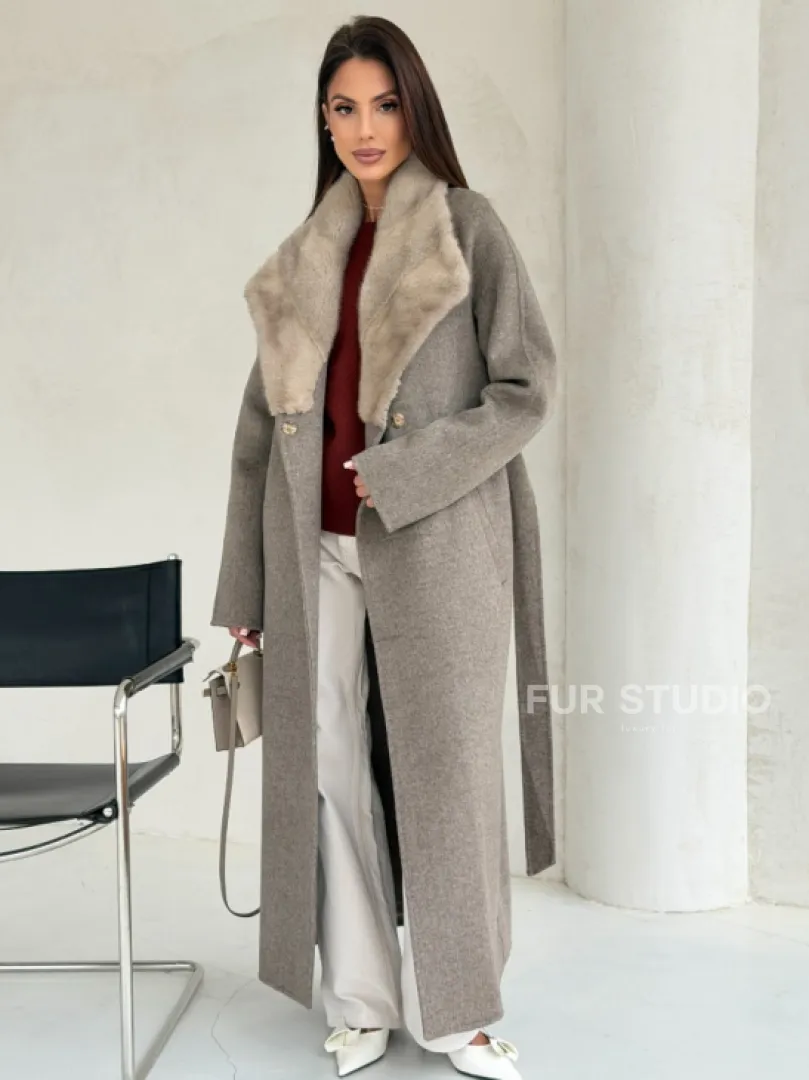 Пальто женское с норкой