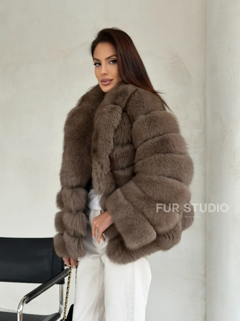 Шуба под соболь из песца - фото 8