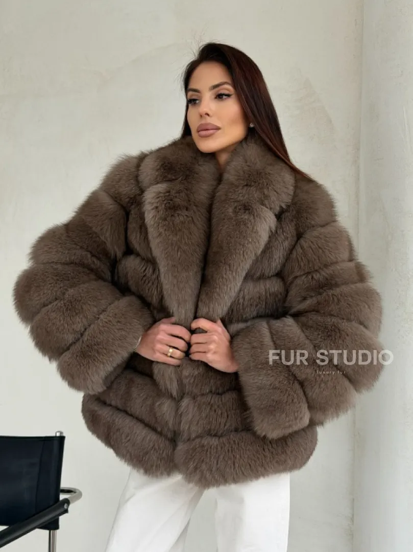 Шуба под соболь из песца - фото 7