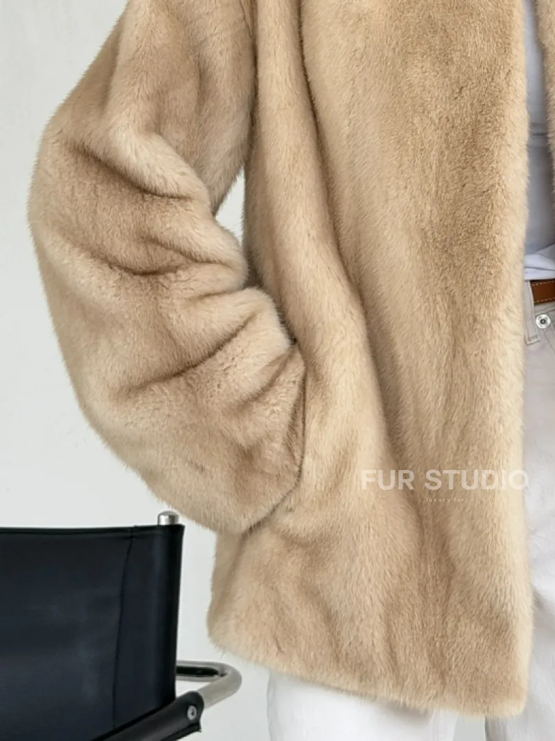 Жакет из натурального меха норки - Palomino - фото 2