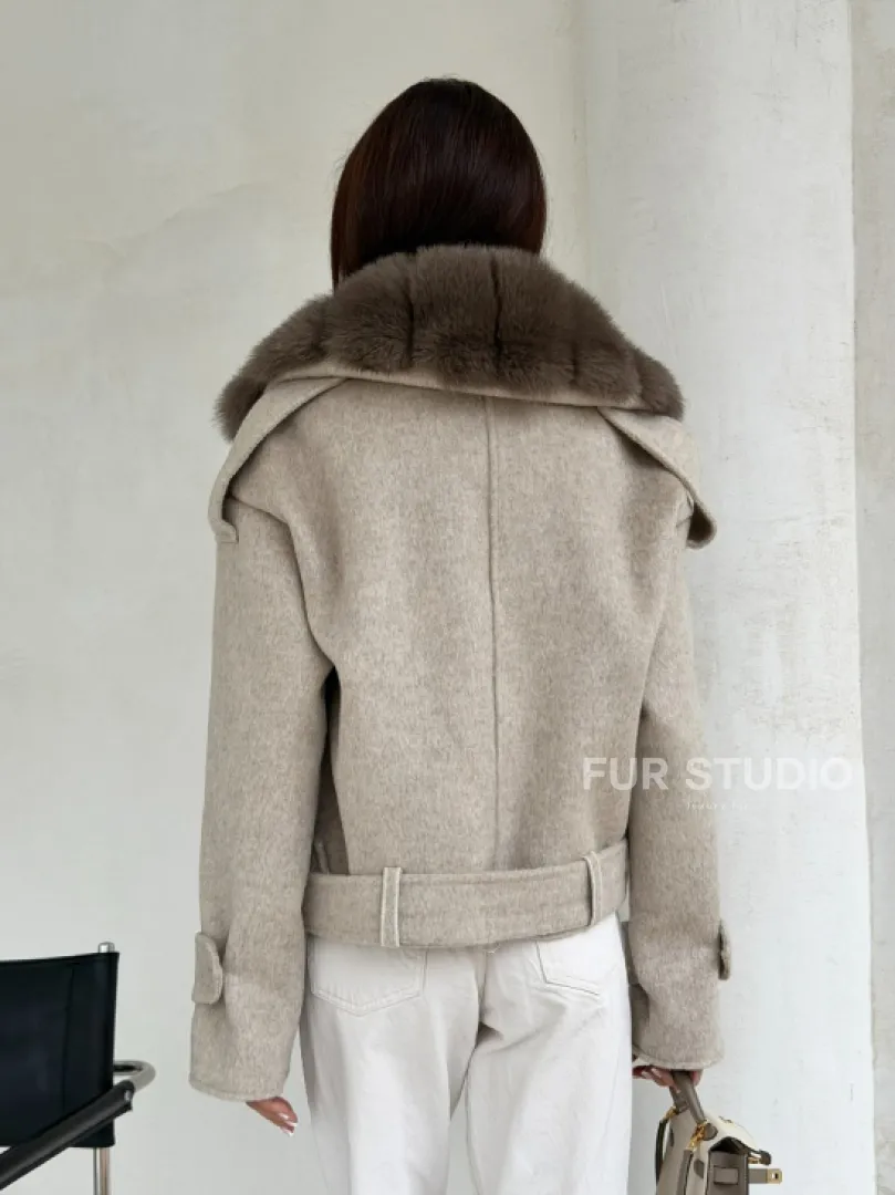 Куртка - пальто с мехом финского песца - фото 9