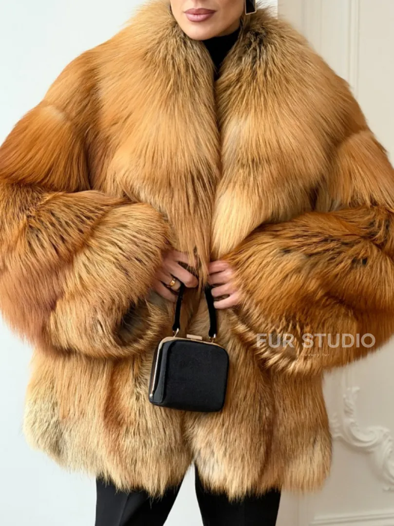 Шуба из лисы огневки - фото 1