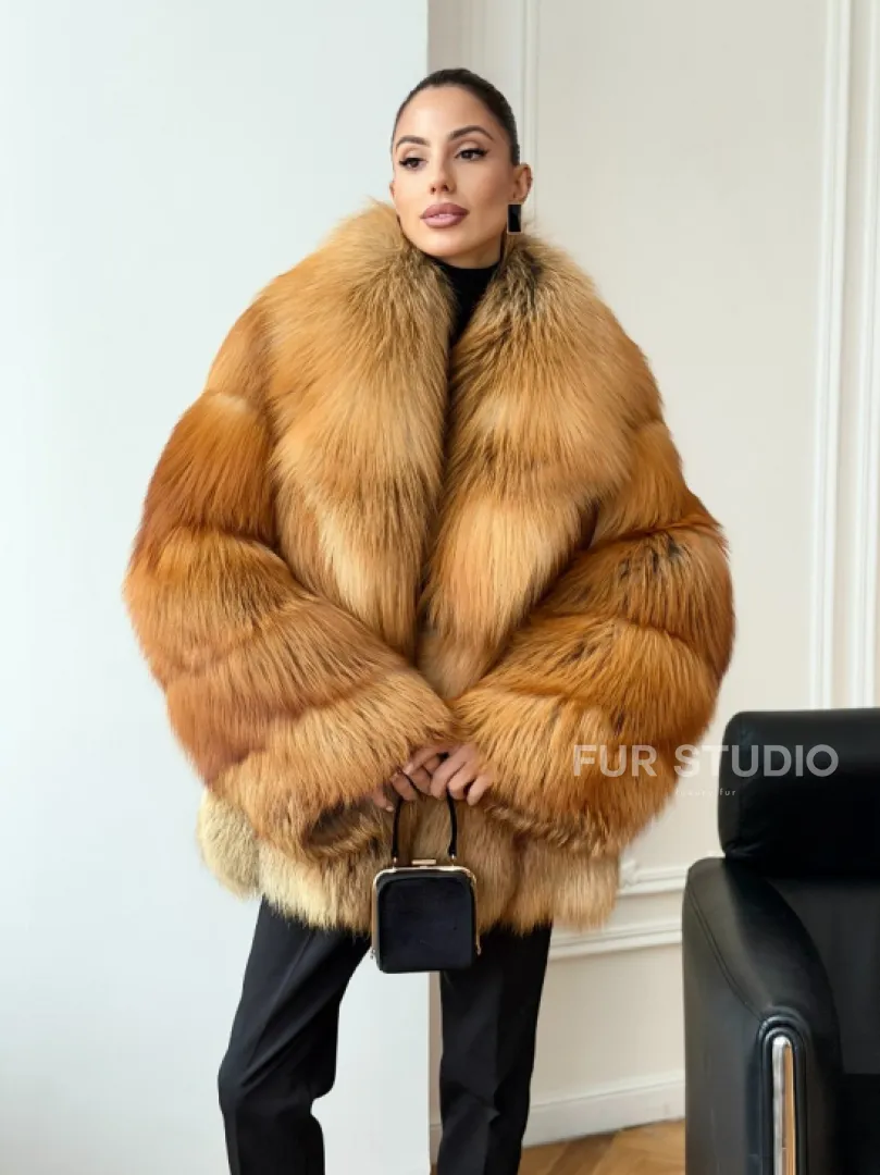Шуба из лисы огневки - фото 5