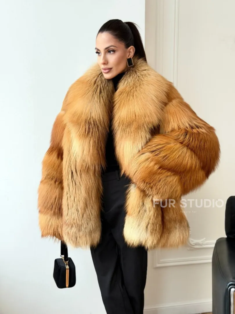 Шуба из лисы огневки - фото 0