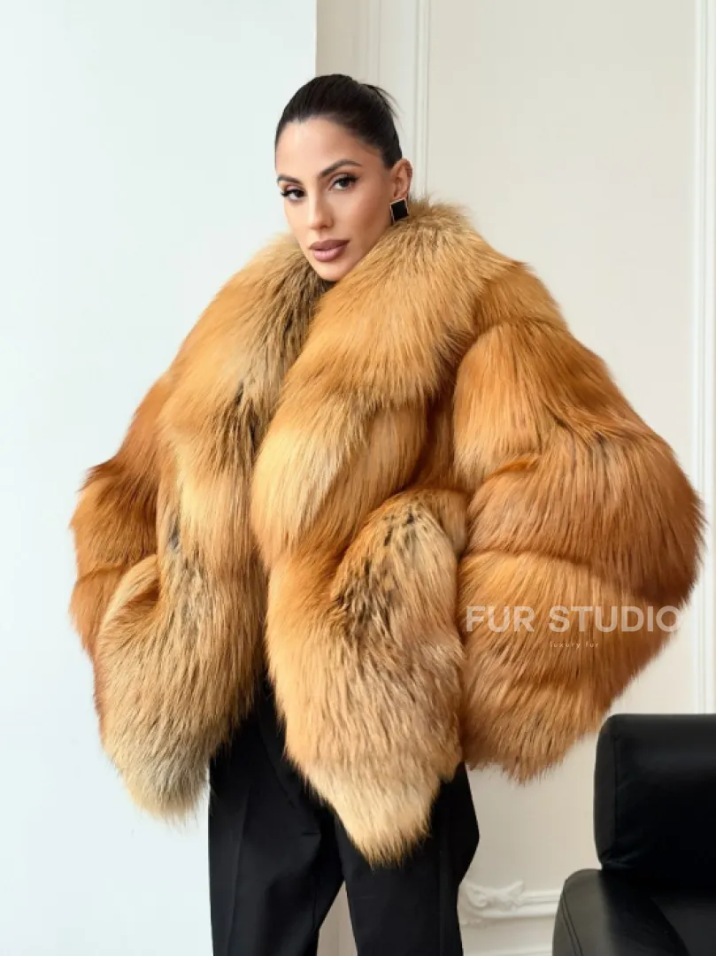 Шуба из лисы огневки - фото 9