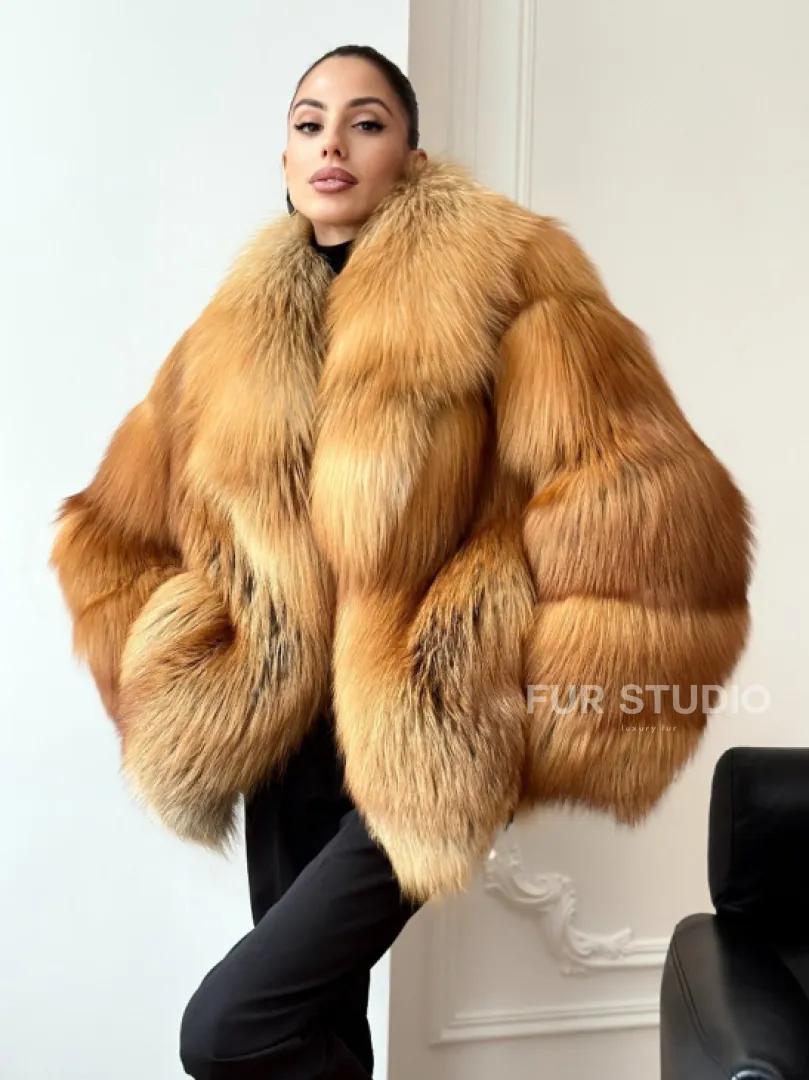 Шуба из лисы огневки - фото 2