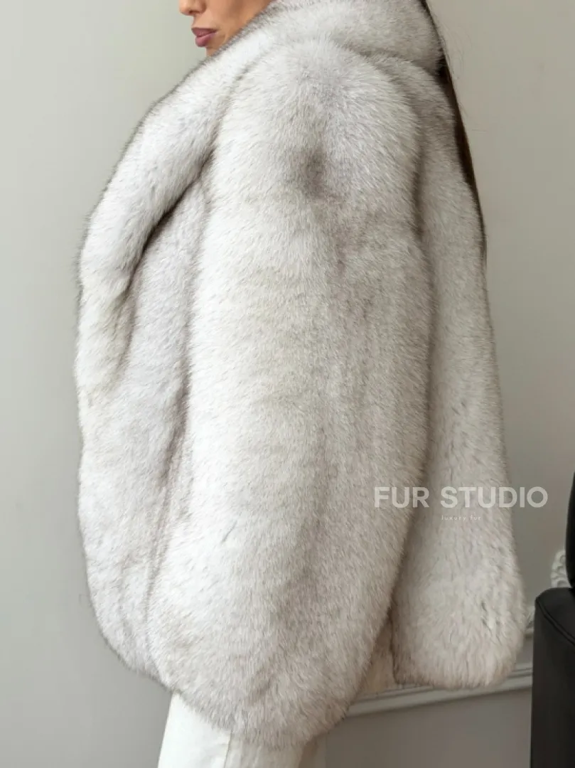 Шуба из песца - колотый лед - фото 3