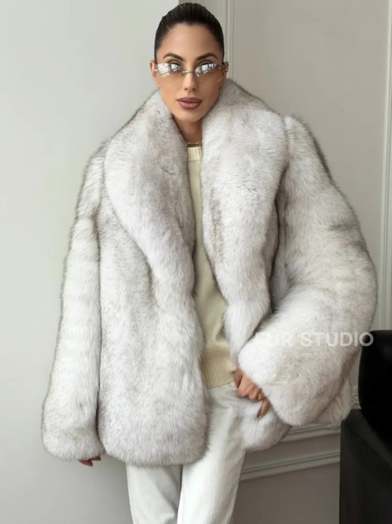 Шуба из песца - колотый лед