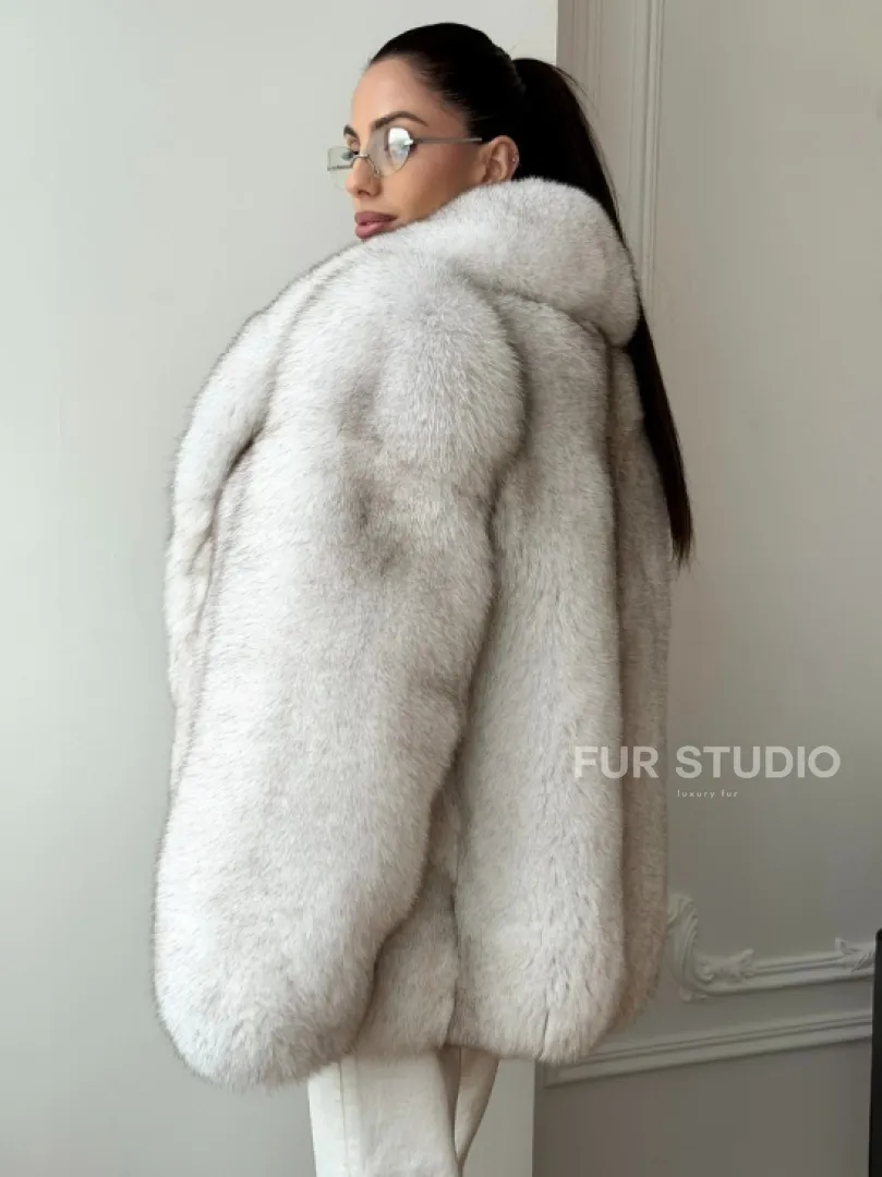 Шуба из песца - колотый лед - фото 5