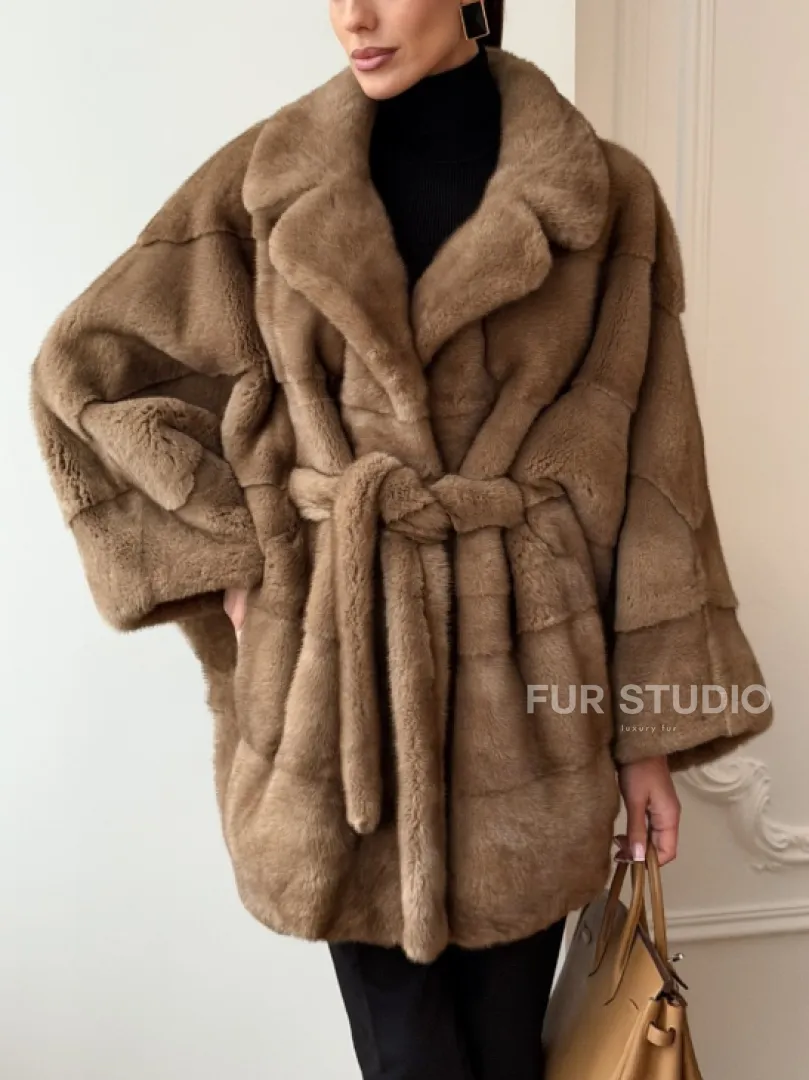 Норка пастель английский воротник летучая мышь - фото 4