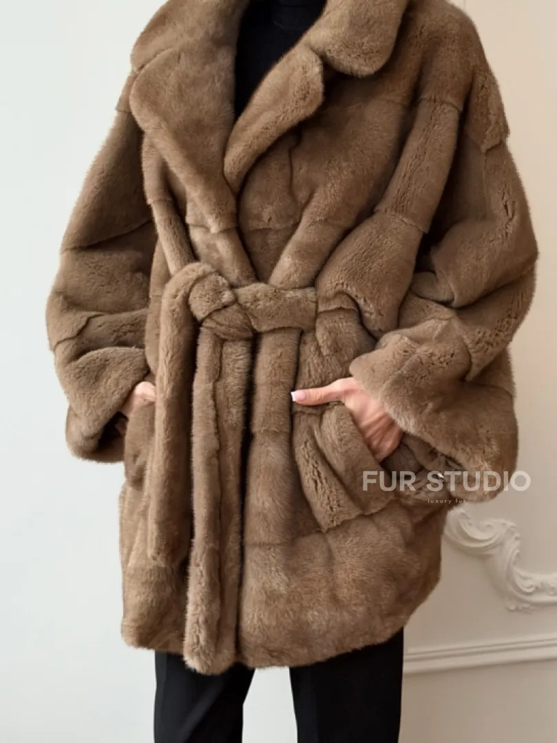 Норка пастель английский воротник летучая мышь - фото 3