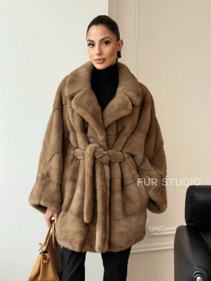 Норка пастель английский воротник летучая мышь - фото 10