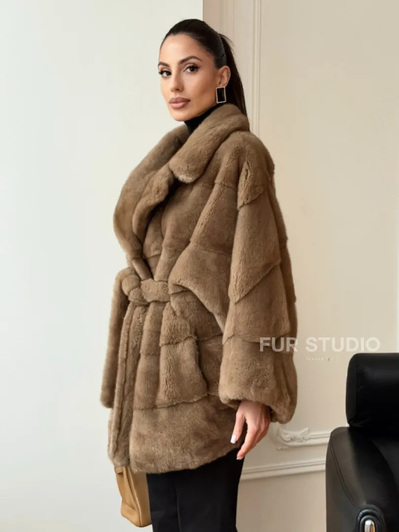 Норка пастель английский воротник летучая мышь - фото 6