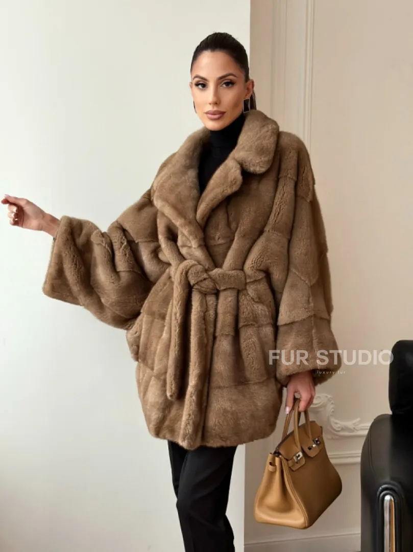 Норка пастель английский воротник летучая мышь - фото 11