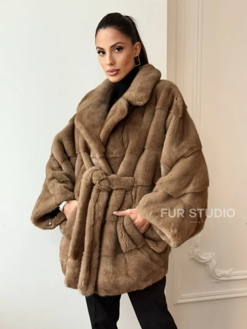 Норка пастель английский воротник летучая мышь - фото 0