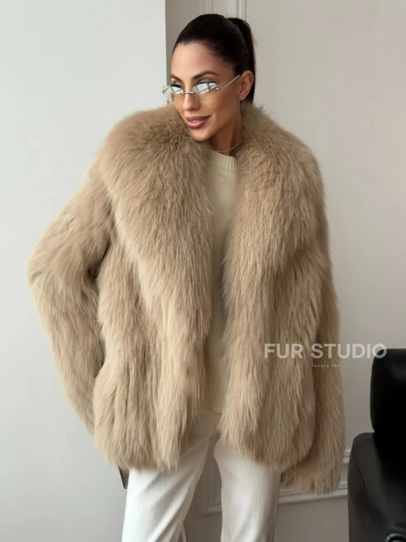 Шуба из лисы в росшив - фото 4