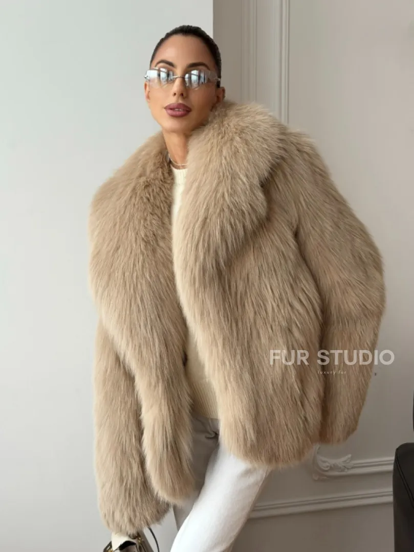 Шуба из лисы в росшив - фото 8