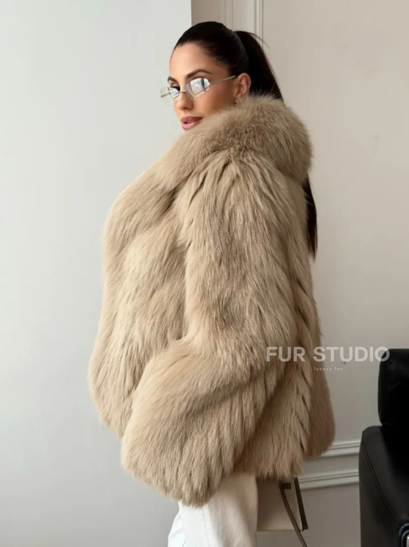 Шуба из лисы в росшив - фото 5