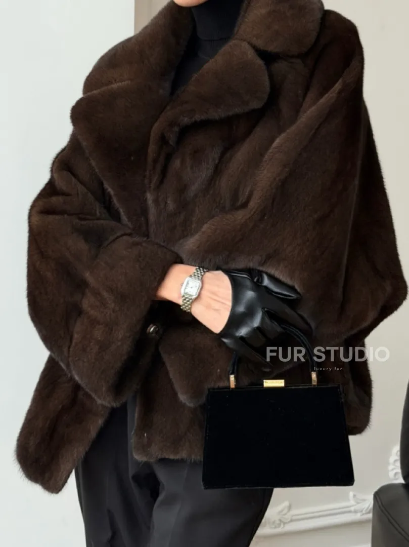 Короткая шуба из натурального меха норки