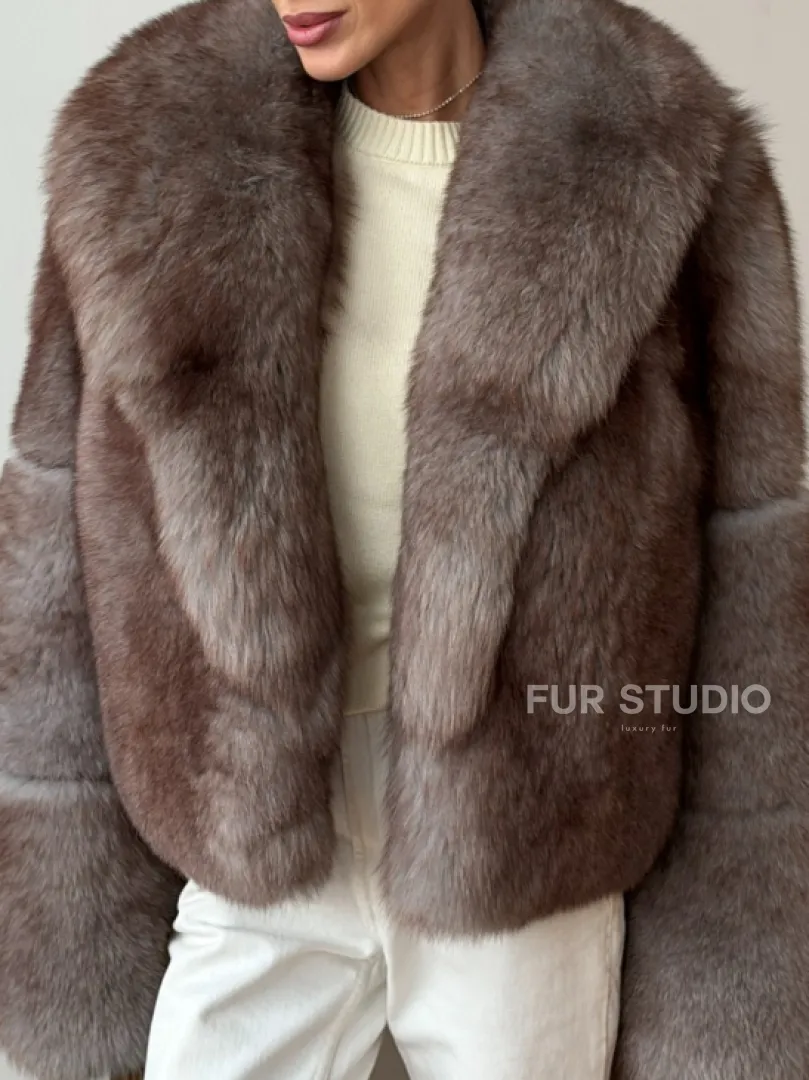 Короткая шуба из финского песца - фото 2