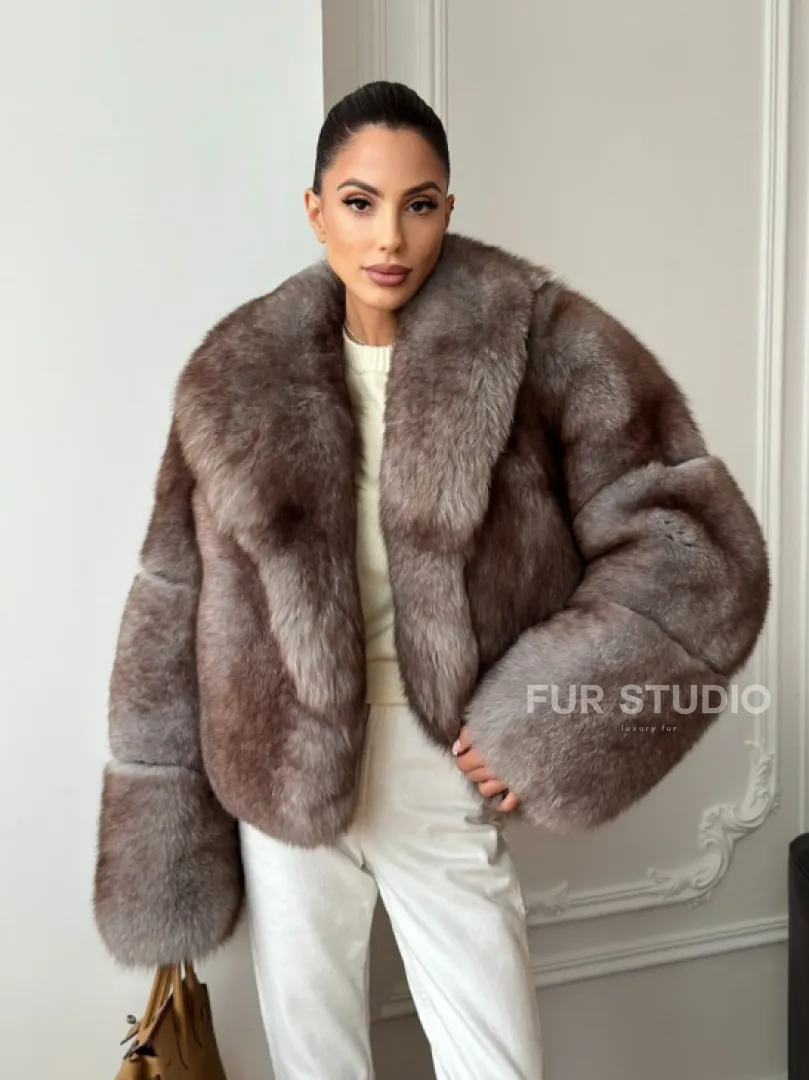 Короткая шуба из финского песца - фото 9