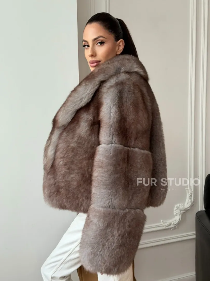 Короткая шуба из финского песца - фото 5