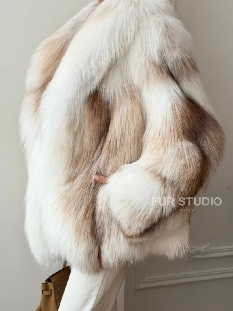 Шуба из меха Marble fox PREMIUM COLLECTION