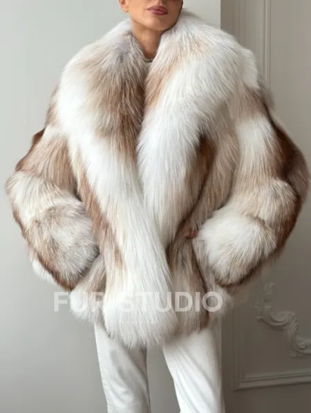 Шуба из меха Marble fox PREMIUM COLLECTION - фото 4