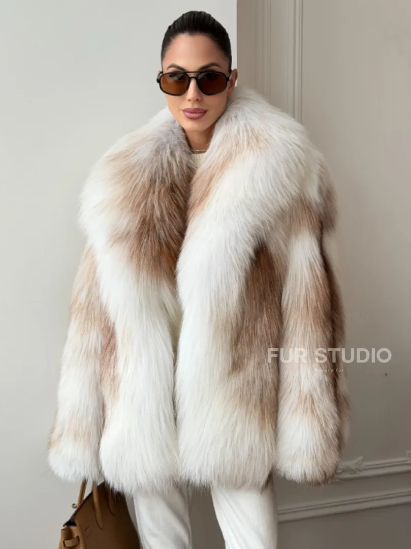 Шуба из меха Marble fox PREMIUM COLLECTION - фото 0