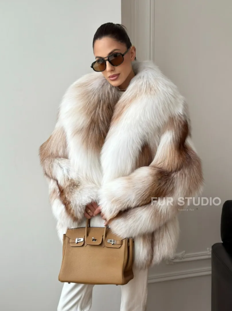Шуба из меха Marble fox PREMIUM COLLECTION - фото 12