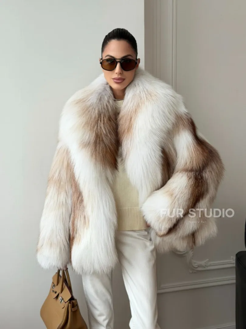 Шуба из меха Marble fox PREMIUM COLLECTION