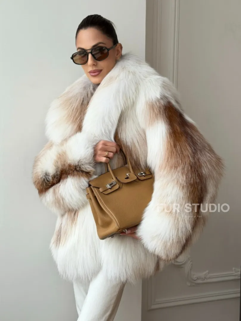 Шуба из меха Marble fox PREMIUM COLLECTION