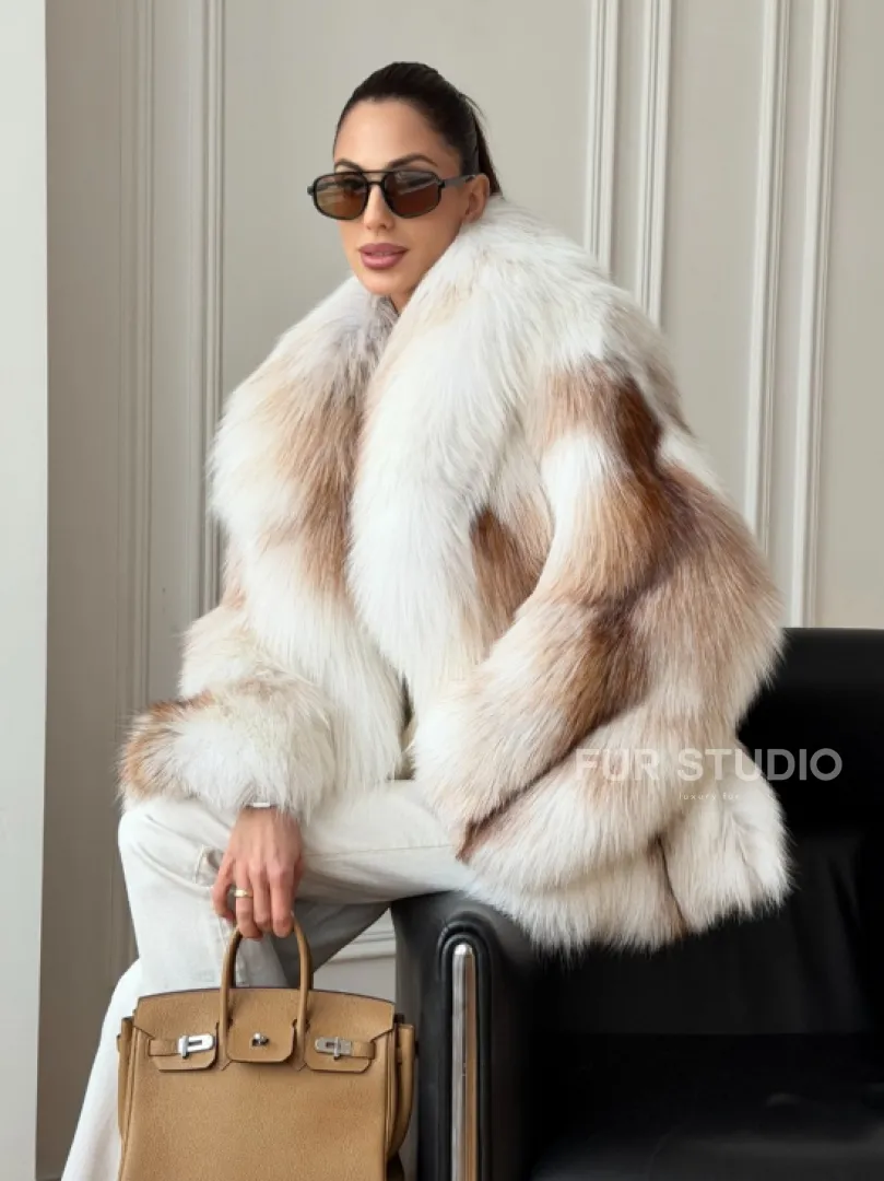 Шуба из меха Marble fox PREMIUM COLLECTION