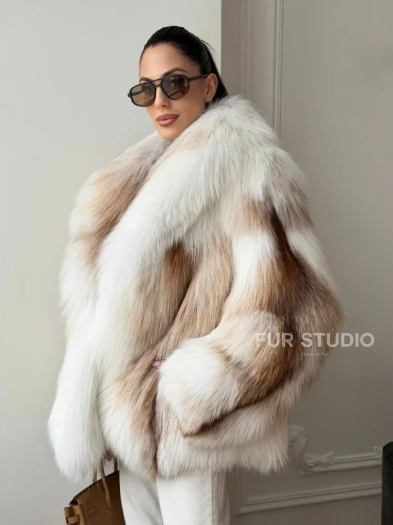 Шуба из меха Marble fox PREMIUM COLLECTION - фото 7