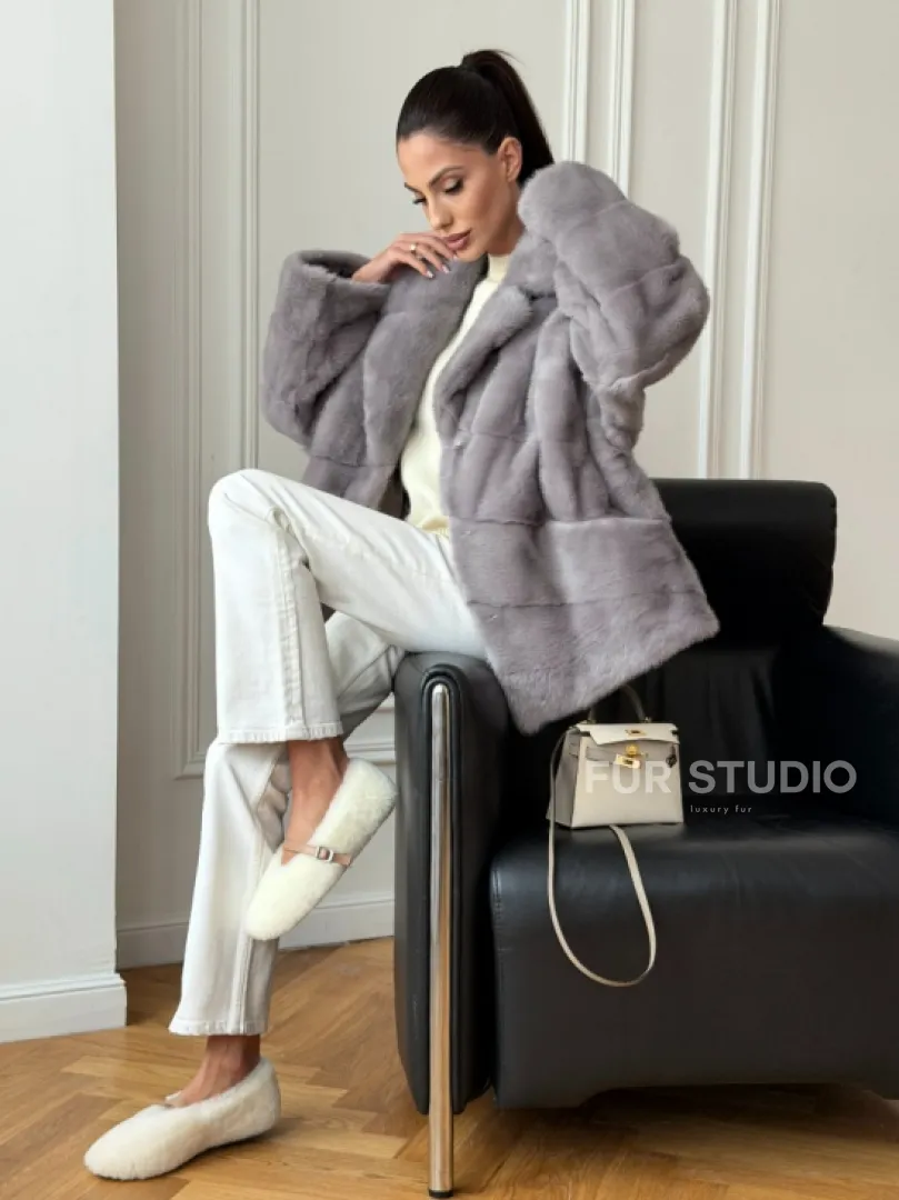 Полушубок норковый - фото 13