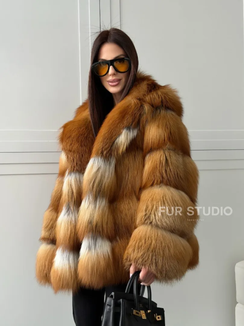 Шуба из натурального меха - лиса огнёвка - фото 14