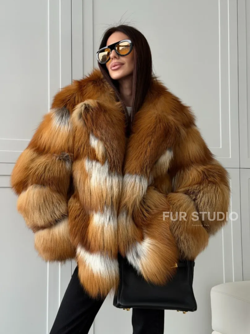 Шуба из натурального меха - лиса огнёвка - фото 12