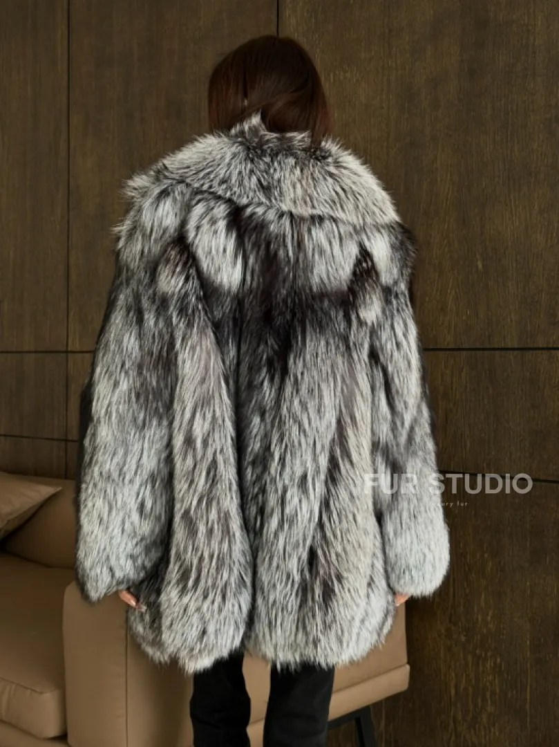 Женская шуба из чернобурки - фото 9