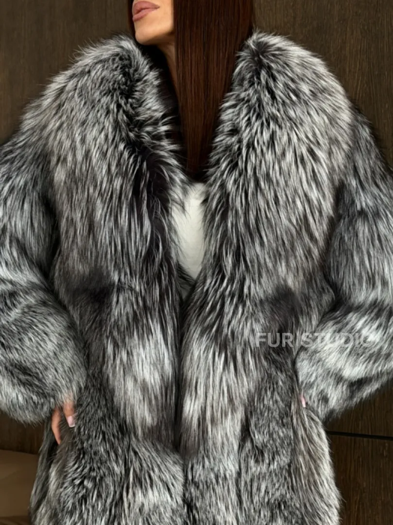 Женская шуба из чернобурки - фото 3