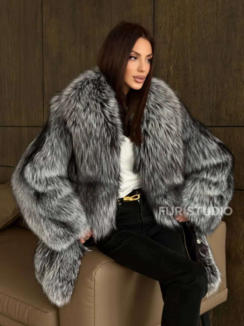 Женская шуба из чернобурки - фото 11