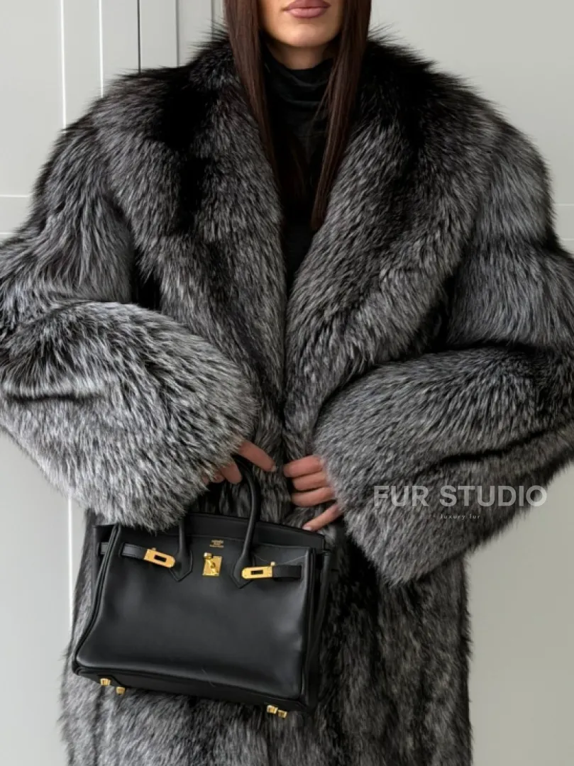 Шикарная шуба из чернобурки - фото 1