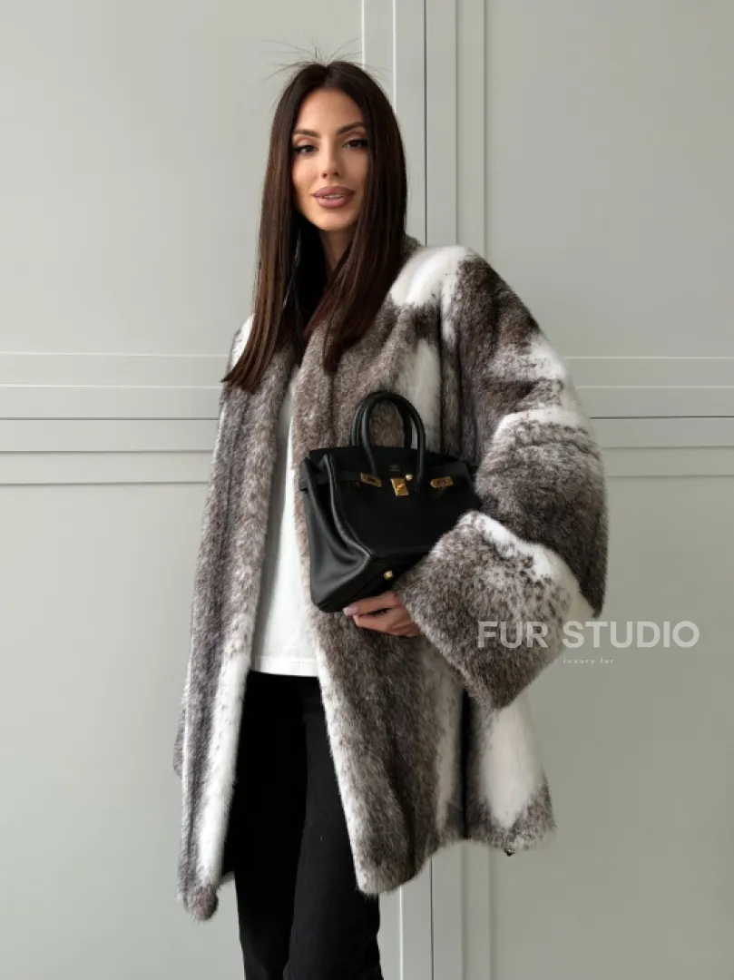 Натуральная шуба из норки крестовки Premium