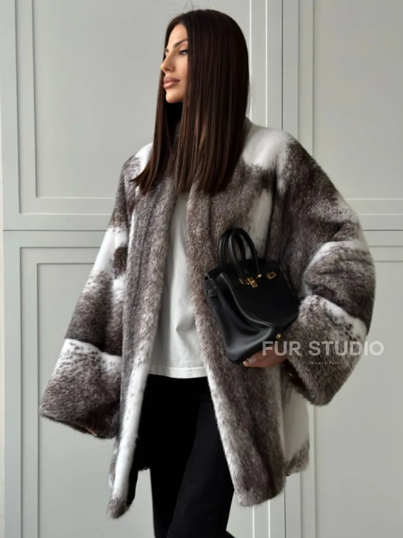 Натуральная шуба из норки крестовки Premium - фото 8