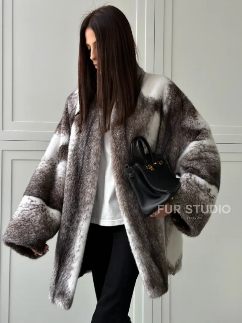 Натуральная шуба из норки крестовки Premium