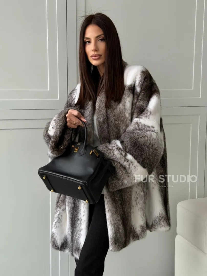 Натуральная шуба из норки крестовки Premium - фото 10