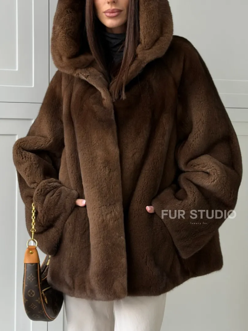 Автоледи с капюшоном из норки KOPENHAGEN FUR - фото 1