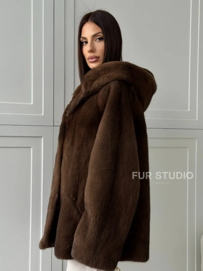 Автоледи с капюшоном из норки KOPENHAGEN FUR