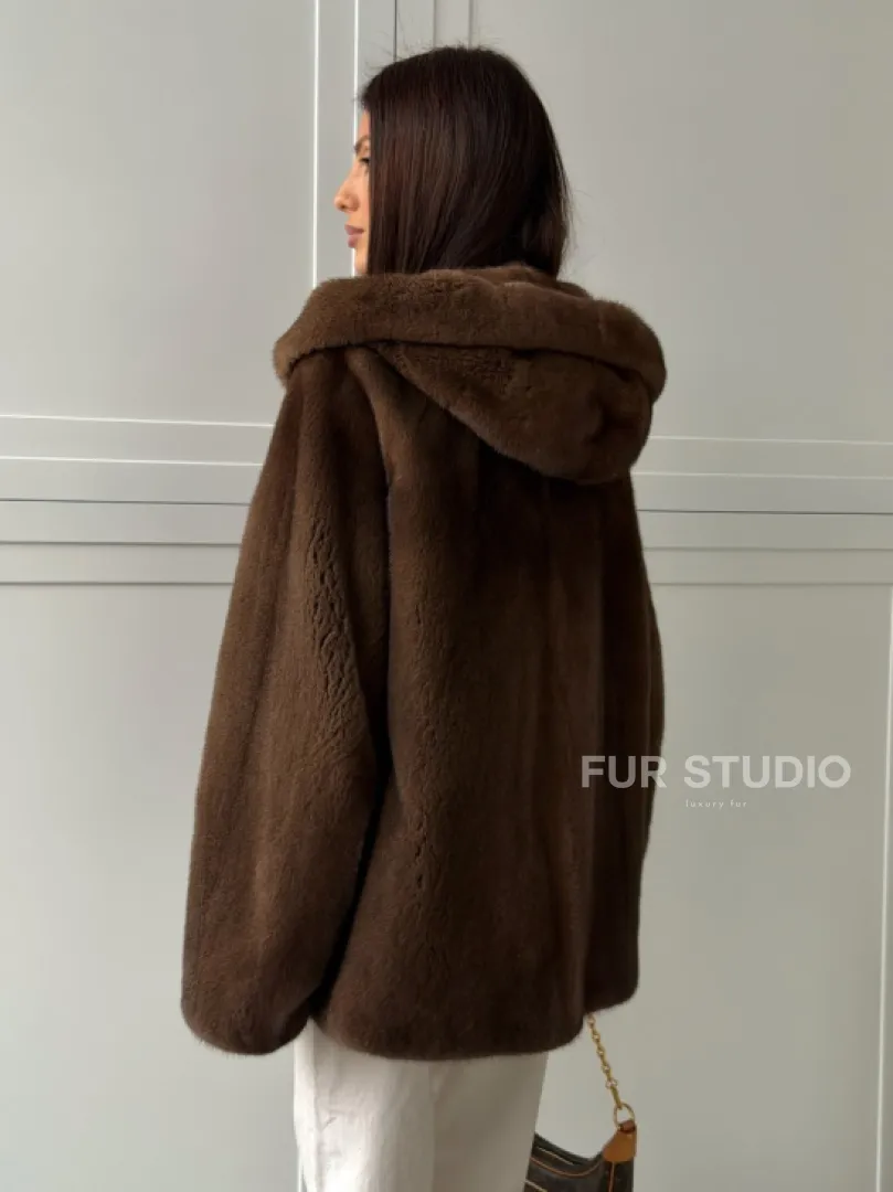 Автоледи с капюшоном из норки KOPENHAGEN FUR - фото 7