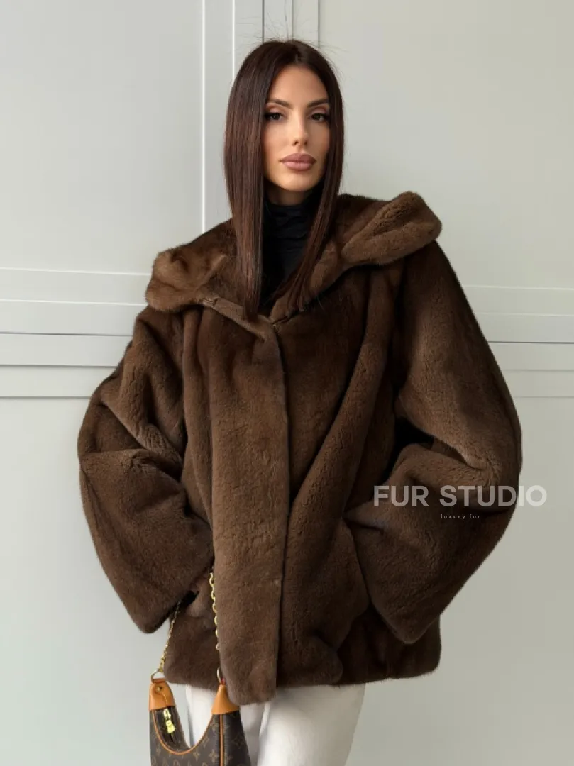 Автоледи с капюшоном из норки KOPENHAGEN FUR - фото 0