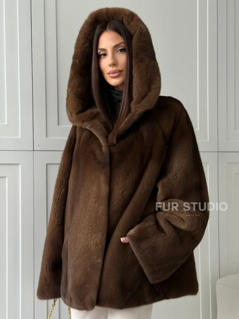 Автоледи с капюшоном из норки KOPENHAGEN FUR